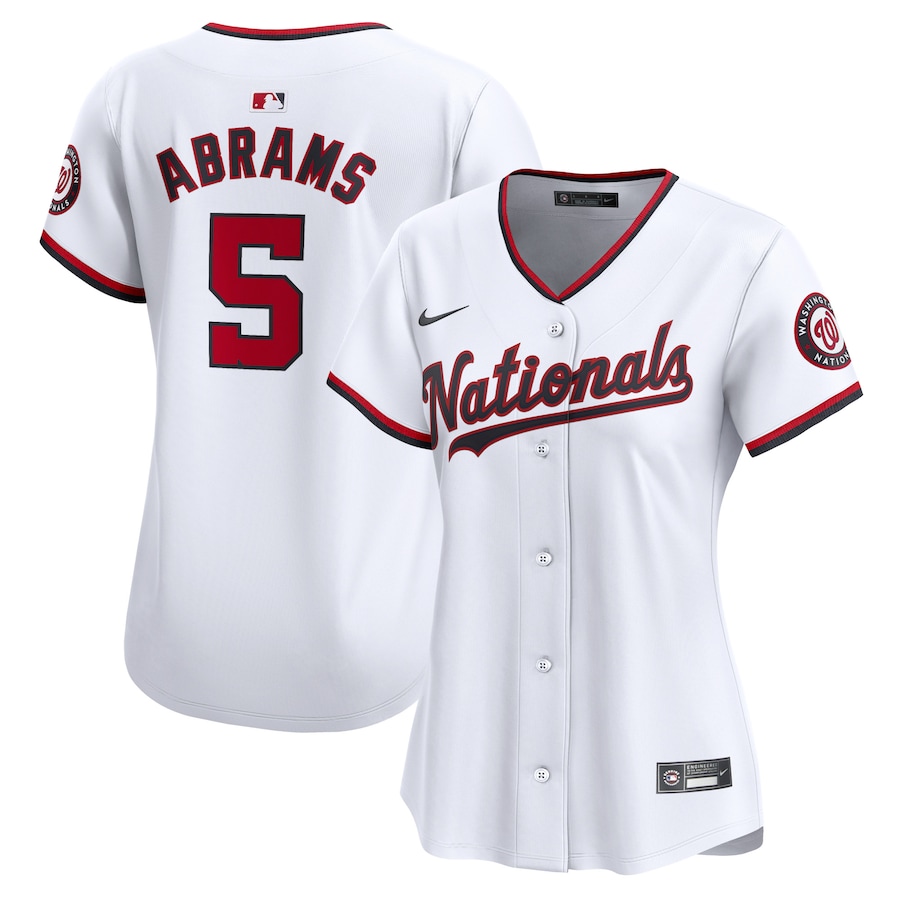 Women's Washington Nationals CJ Abrams Nike White Home Limited Player Jersey - Ujersey