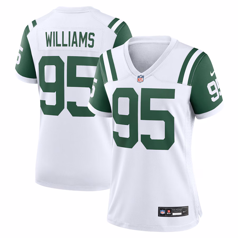 Women's New York Jets Quinnen Williams Nike White Classic Alternate Game Jersey - Ujersey NFL Shop