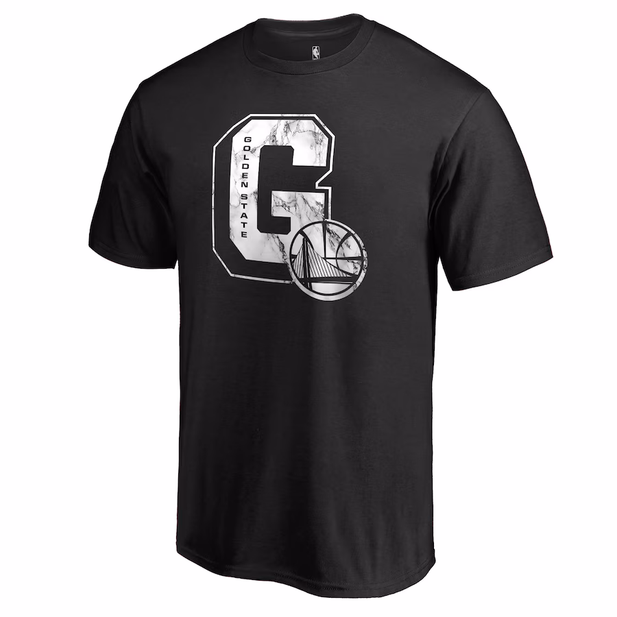 Men's Golden State Warriors Black Letterman T-Shirt - Ujersey