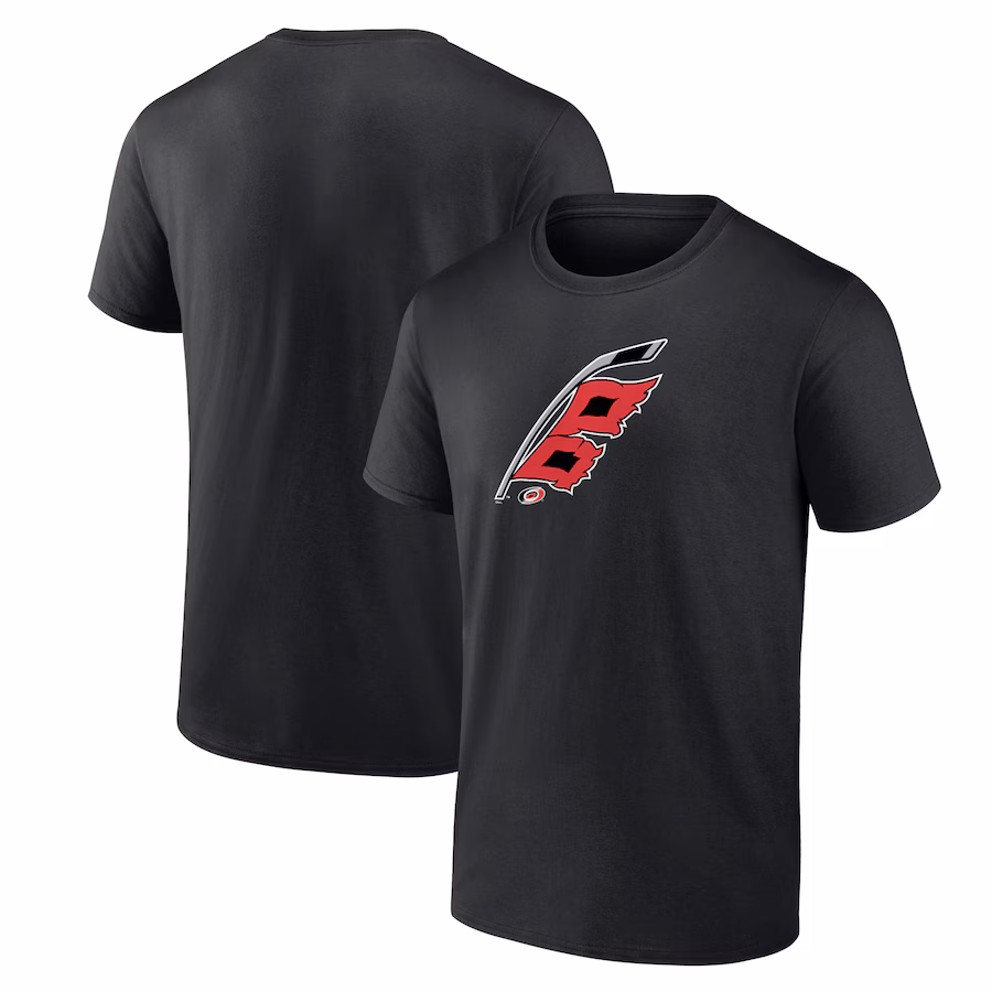 Men's Carolina Hurricanes Black Alternate Logo T-Shirt - Ujersey NFL Shop