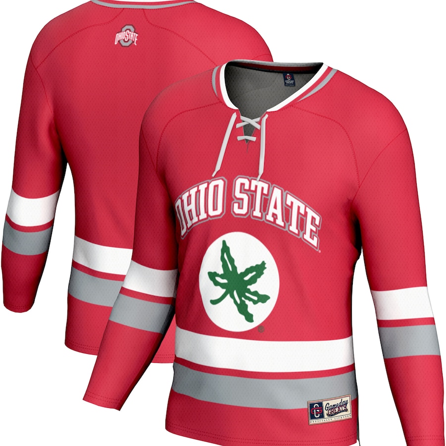 Men's GameDay Greats Scarlet Ohio State Buckeyes Spirit Hockey Jersey - Ujersey NFL Shop