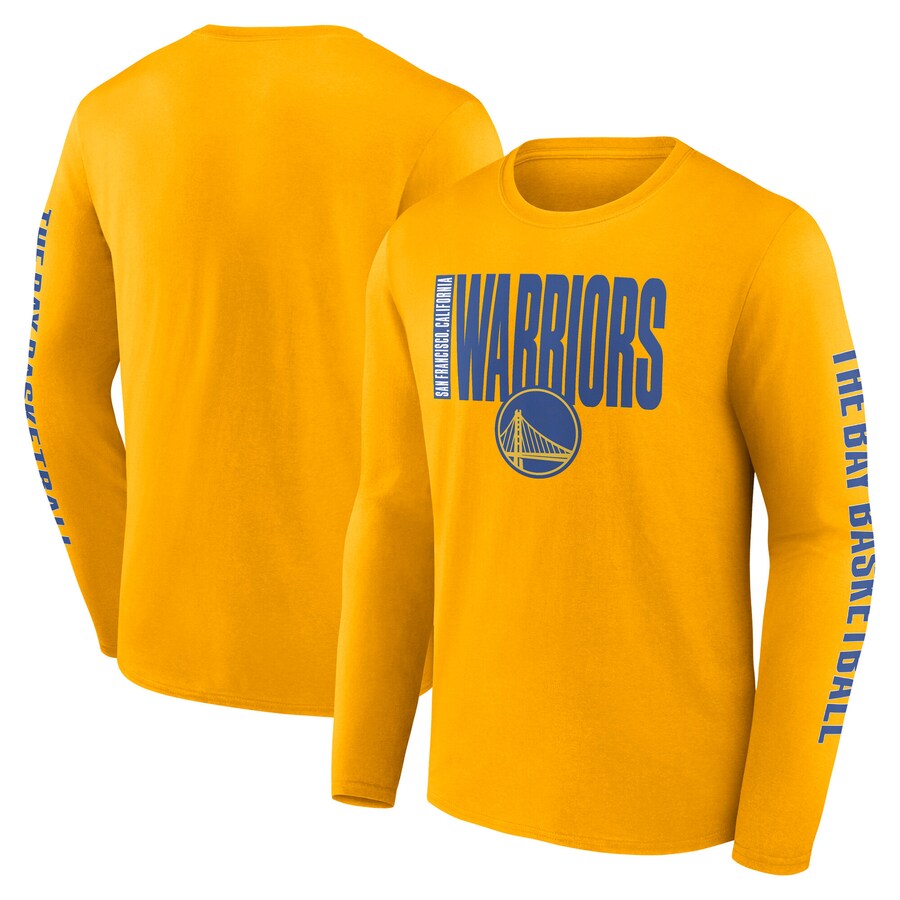 Men's Golden State Warriors Gold Vision Long Sleeve T-Shirt - Ujersey