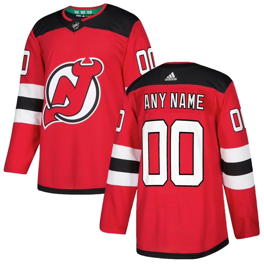 Men's New Jersey Devils adidas Red Authentic Custom Jersey - Ujersey NFL Shop