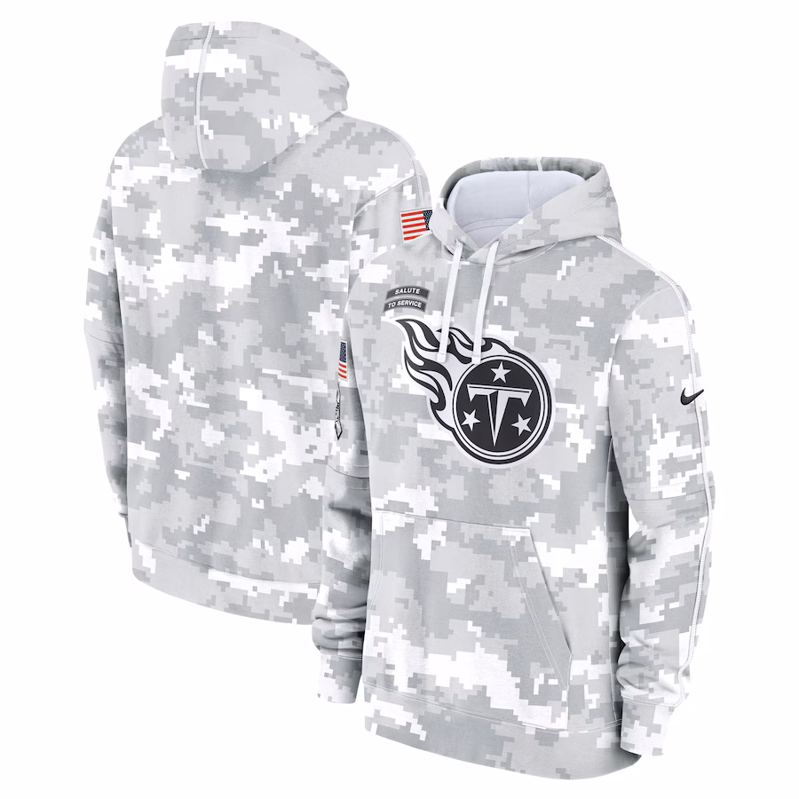 Men's Tennessee Titans Nike Arctic Camo 2024 Salute to Service Club Fleece Pullover Hoodie - Ujersey NFL Shop