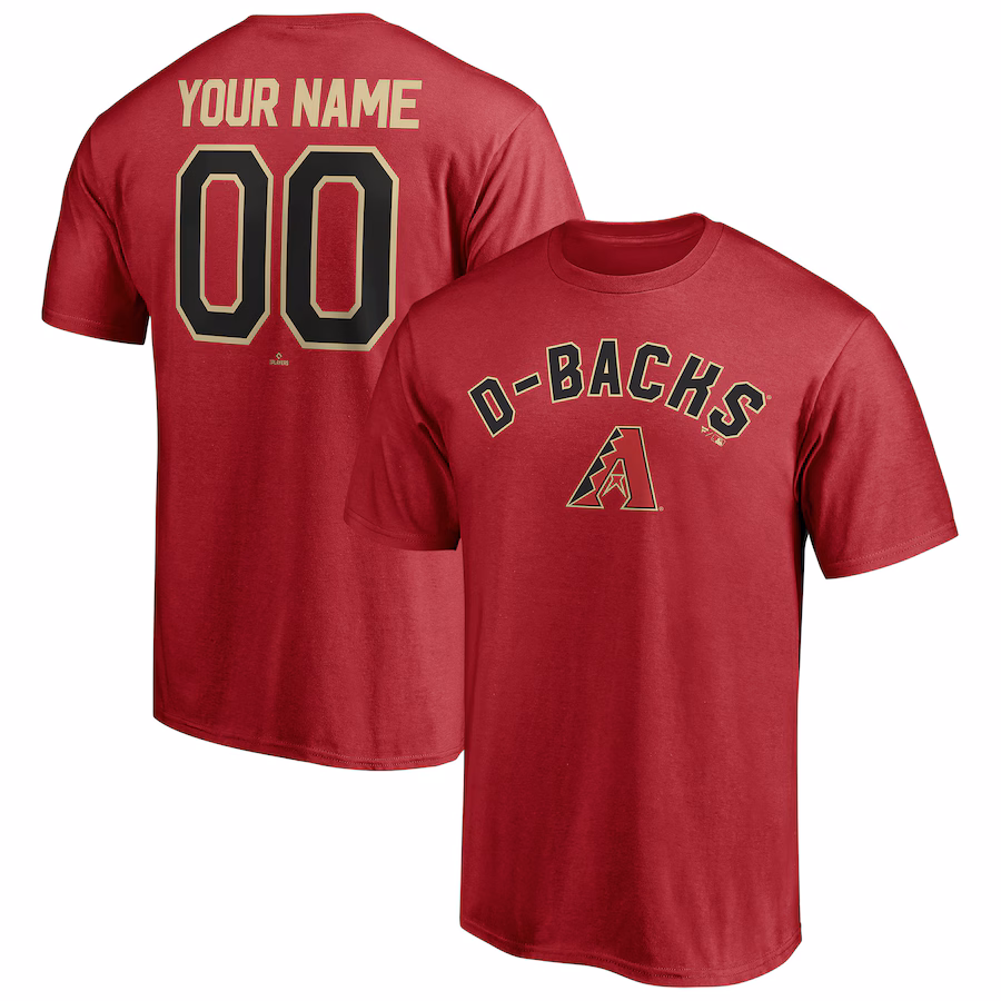 Men's Arizona Diamondbacks Red Personalized Team Winning Streak Name & Number T-Shirt - Ujersey NFL Shop