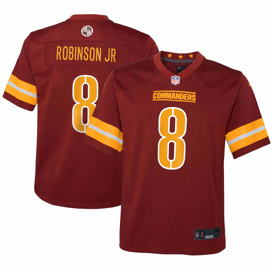 Youth Washington Commanders Brian Robinson Jr. Nike Burgundy Game Jersey - Ujersey NFL Shop