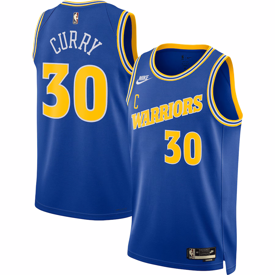 Men's Golden State Warriors Stephen Curry Nike Blue Swingman Jersey - Classic Edition - Ujersey NFL Shop