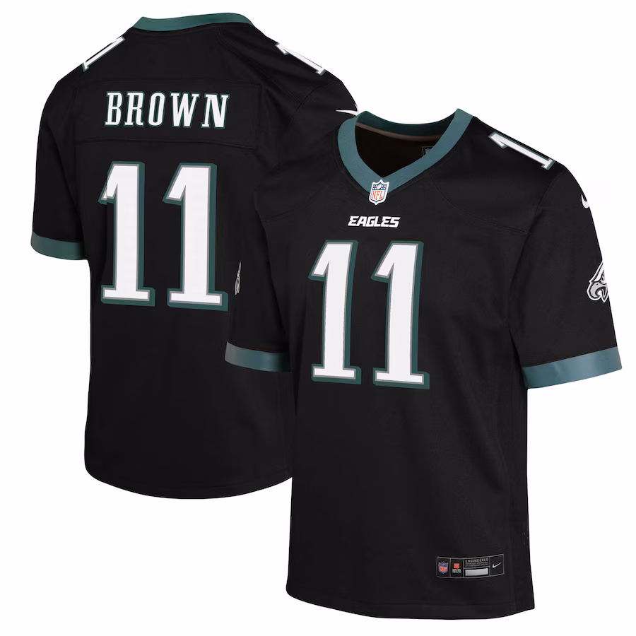 Youth Philadelphia Eagles A.J. Brown Nike Black Game Jersey - Ujersey NFL Shop