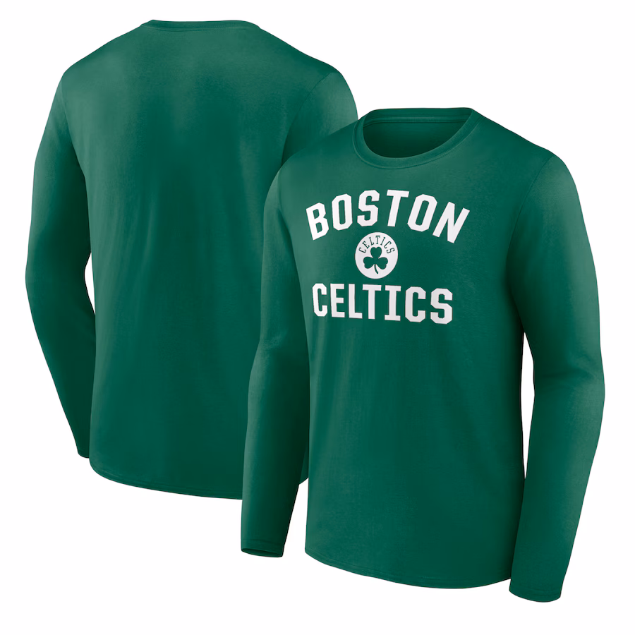 Men's Boston Celtics Green Victory Arch Team Long Sleeve T-Shirt - Ujersey