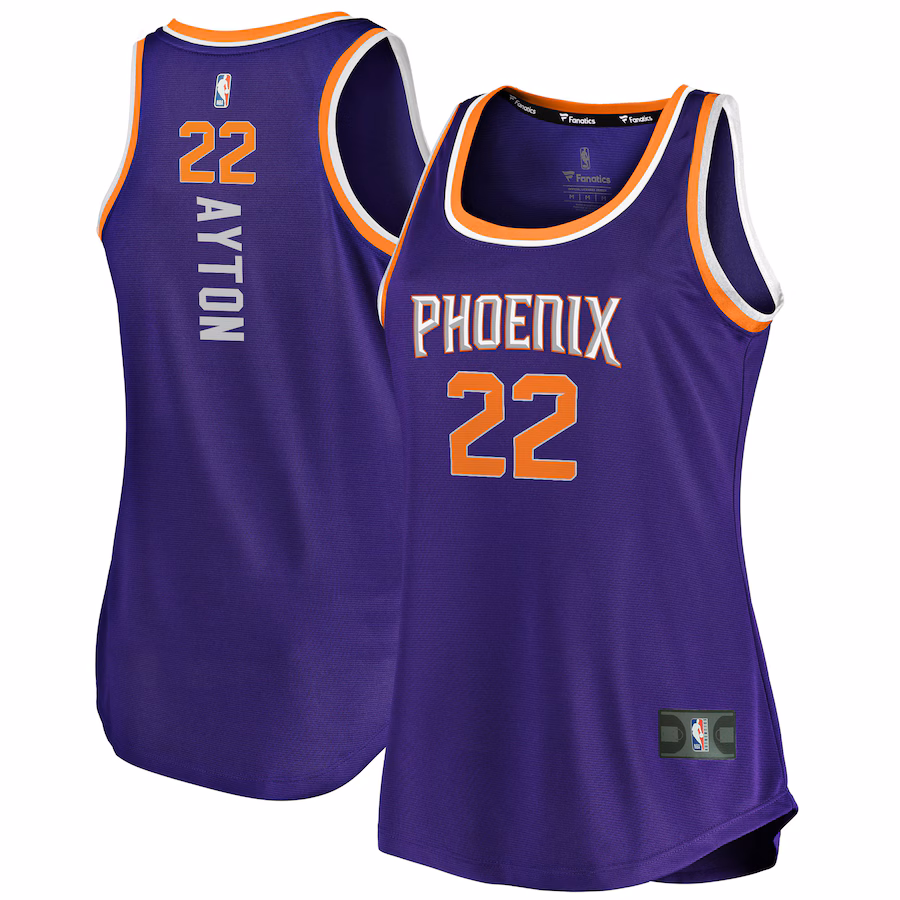 Women's Phoenix Suns Deandre Ayton Fanatics Purple Fast Break Tank Jersey - Icon Edition - Ujersey NFL Shop