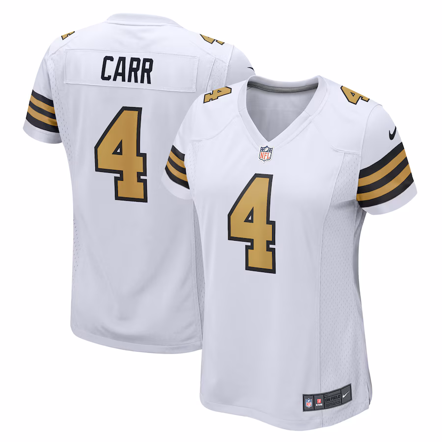 Women's New Orleans Saints Derek Carr Nike  White Alternate Game Jersey - Ujersey NFL Shop