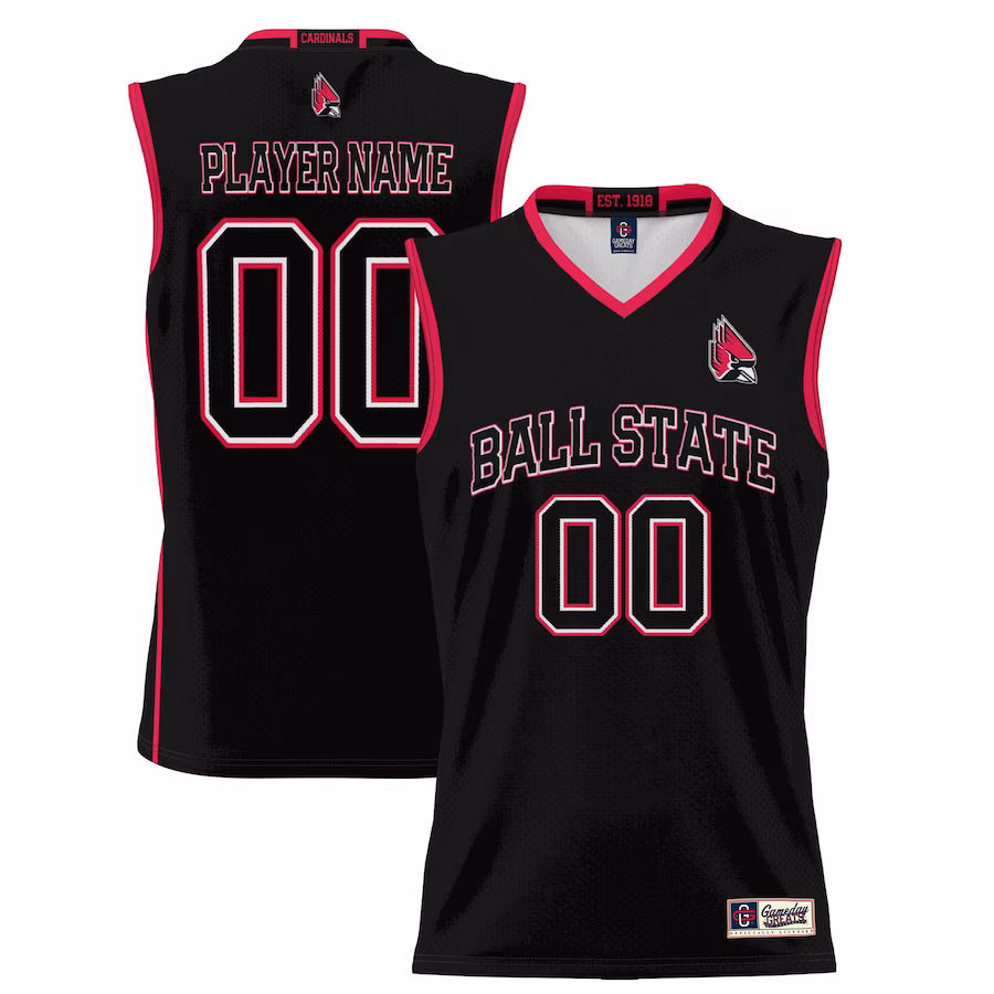 Ball State Cardinals GameDay Greats Unisex  Lightweight NIL Pick-A-Player Basketball Jersey - Black - Ujersey