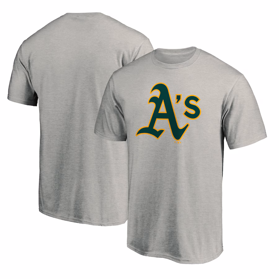 Men's Athletics Heathered Gray Official Team Logo T-Shirt - Ujersey
