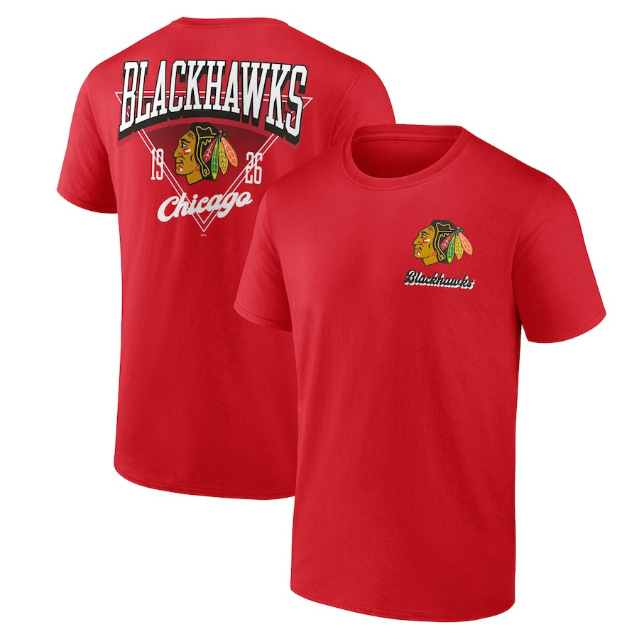Men's Chicago Blackhawks Red Never Over T-Shirt - Ujersey NFL Shop