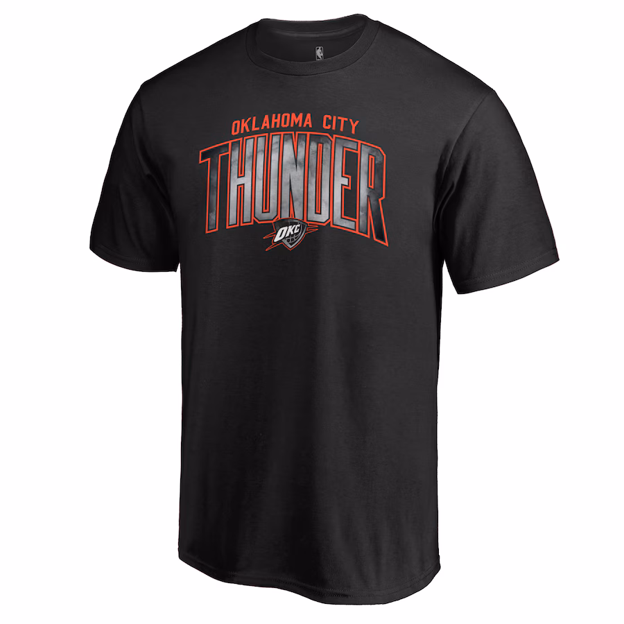 Men's Oklahoma City Thunder Black Arch Smoke T-Shirt - Ujersey NFL Shop