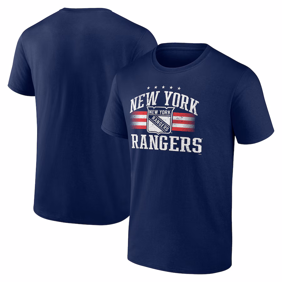 Men's New York Rangers Navy Americana Team T-Shirt - Ujersey NFL Shop