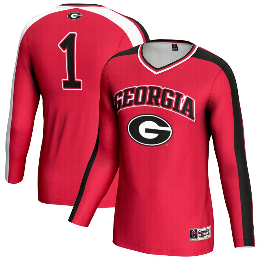 Unisex GameDay Greats Red Georgia Bulldogs #1 Lightweight Volleyball Fashion Jersey - Ujersey NFL Shop