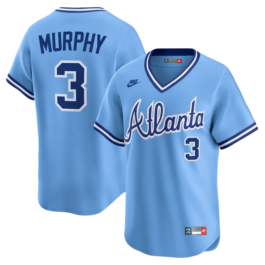 Men's Atlanta Braves Dale Murphy Nike Light Blue Throwback Cooperstown Collection Limited Jersey - Ujersey NFL Shop