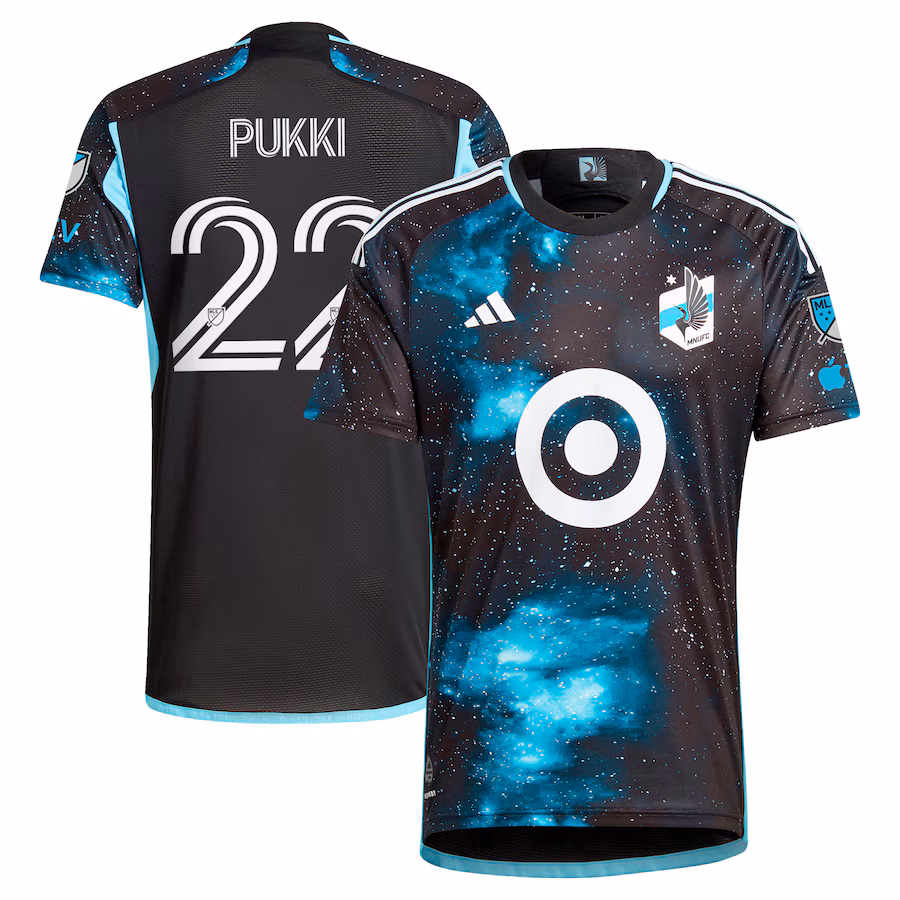 Men's Minnesota United FC Teemu Pukki adidas Black 2024 Starry Night Authentic Player Jersey - Ujersey NFL Shop