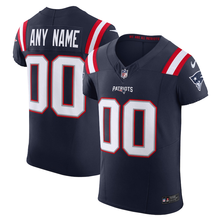 Men's New England Patriots Nike Navy Vapor F.U.S.E. Elite Custom Jersey - Ujersey NFL Shop