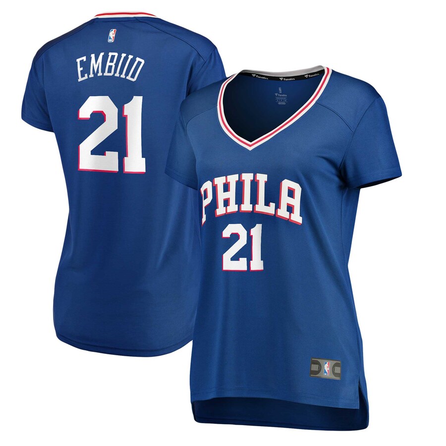 Women's Philadelphia 76ers Joel Embiid Fanatics Royal Fast Break Replica Player Jersey - Icon Edition - Ujersey NFL Shop
