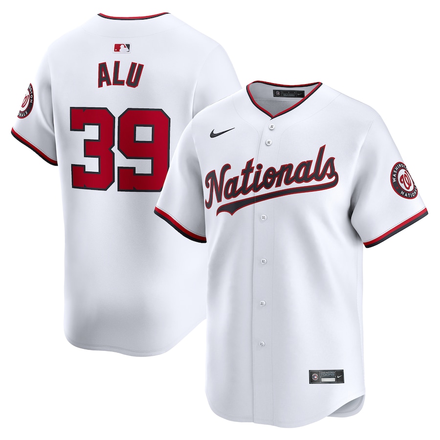 Men's Washington Nationals Jake Alu Nike White Home Limited Player Jersey - Ujersey NFL Shop