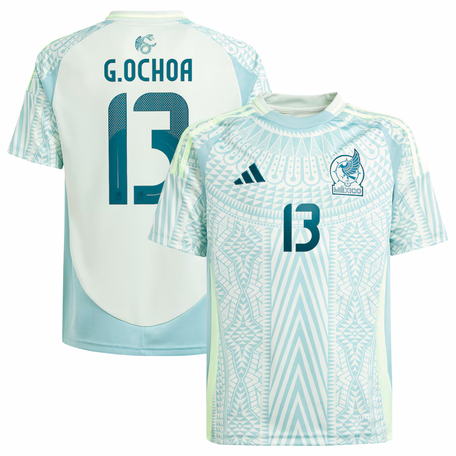 Youth Mexico National Team Guillermo Ochoa adidas Green 2024 Away Replica Player Jersey - Ujersey
