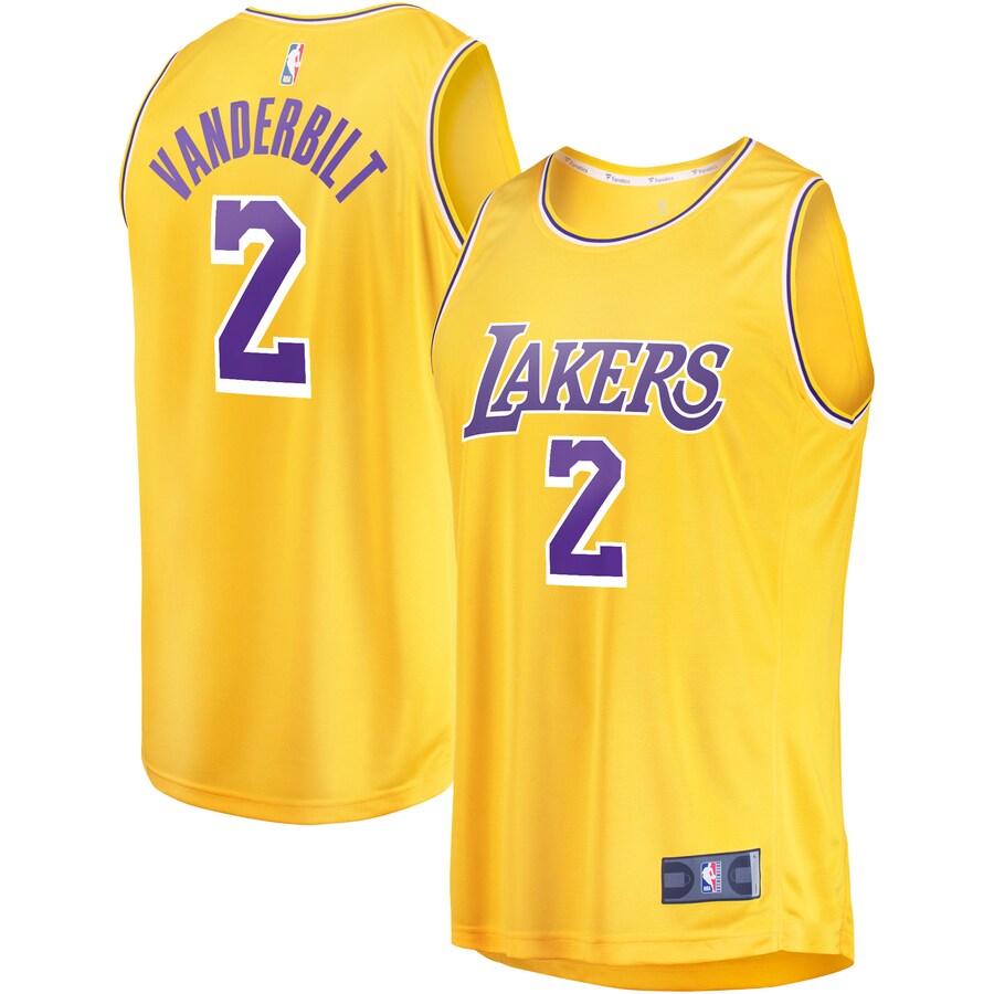 Youth Los Angeles Lakers Jarred Vanderbilt Fanatics Gold Fast Break Player Jersey - Icon Edition - Ujersey NFL Shop