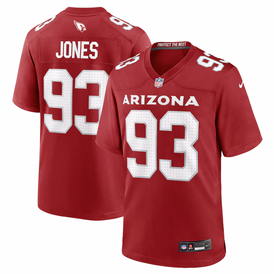 Men's Arizona Cardinals Justin Jones Nike Cardinal Team Game Jersey - Ujersey