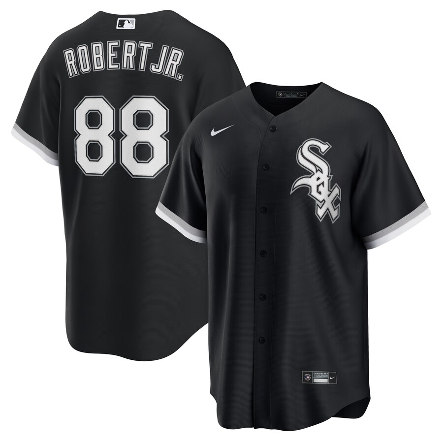 Men's Chicago White Sox Luis Robert Jr. Nike Black Alternate 2 Replica Jersey - Ujersey NFL Shop