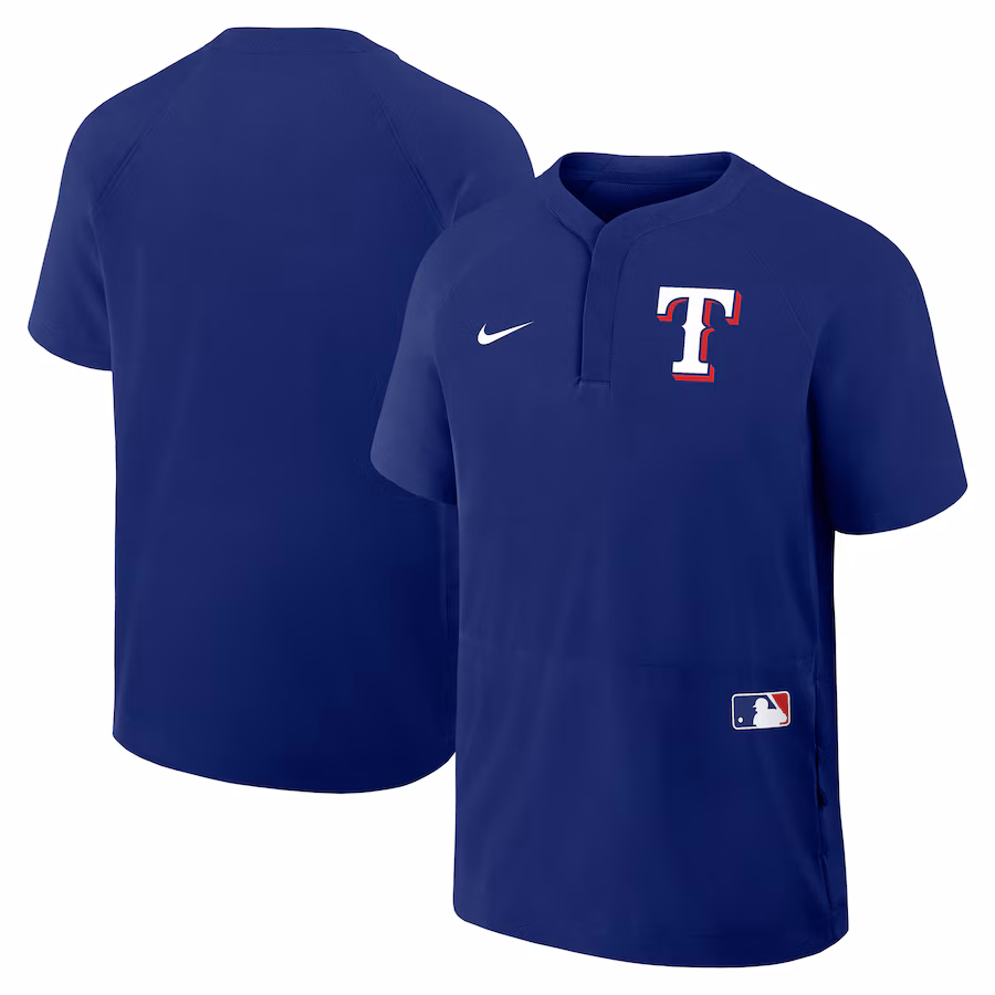 Men's Texas Rangers Nike Royal Authentic Collection Raglan Short Sleeve Windshirt - Ujersey NFL Shop