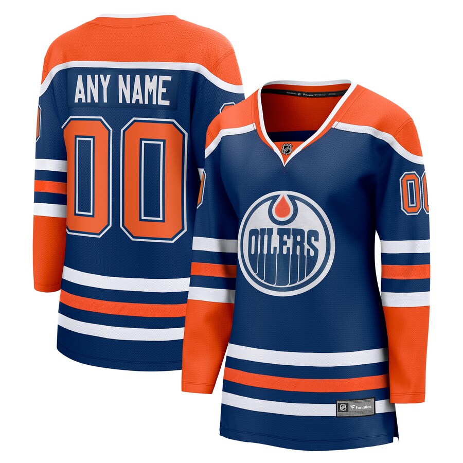 Women's Edmonton Oilers Fanatics Royal Home Breakaway Custom Jersey - Ujersey NFL Shop