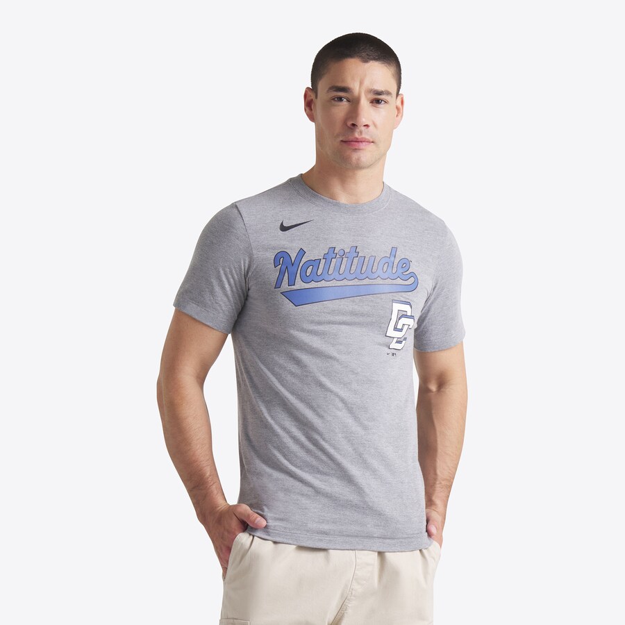 Men's Washington Nationals Nike Heather Charcoal 2025 City Connect Tri-Blend T-Shirt - Ujersey