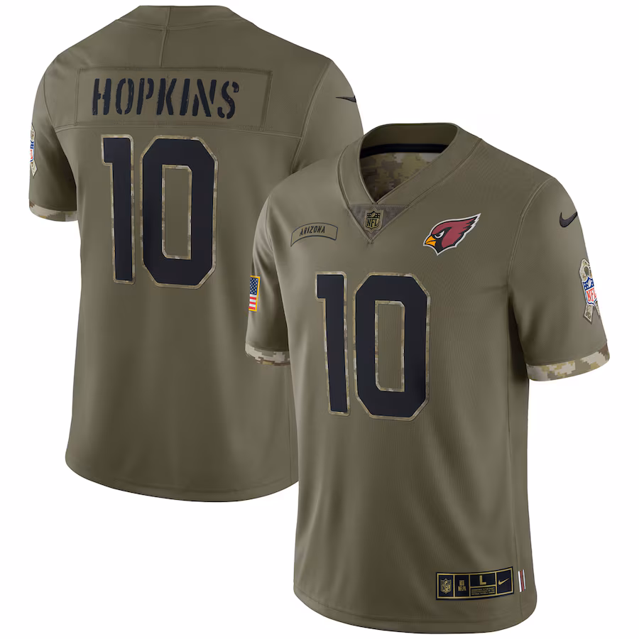 Men's Arizona Cardinals DeAndre Hopkins Nike Olive Salute To Service Limited Jersey - Ujersey