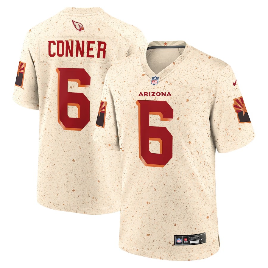 Men's Arizona Cardinals James Conner Nike Natural 2025 Rivalries Collection Game Jersey - Ujersey NFL Shop