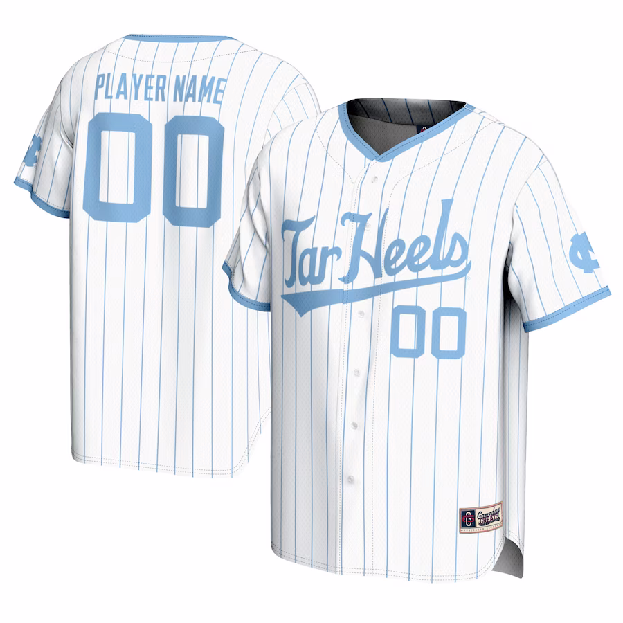 North Carolina Tar Heels GameDay Greats Youth NIL Pick-A-Player Lightweight Baseball Jersey - White - Ujersey NFL Shop