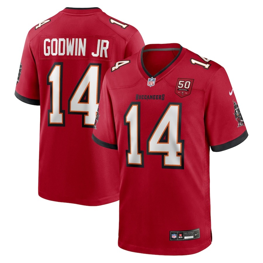 Men's Tampa Bay Buccaneers Chris Godwin Jr. Nike Red 50th Season Team Game Jersey - Ujersey NFL Shop