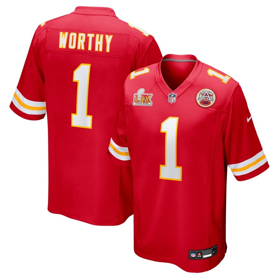 Men's Kansas City Chiefs Xavier Worthy Nike Red Super Bowl LIX Game Jersey - Ujersey NFL Shop
