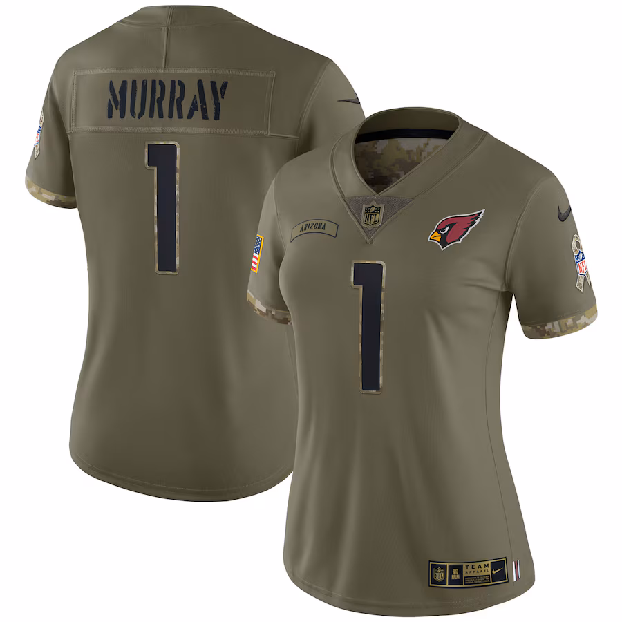 Women's Arizona Cardinals Kyler Murray Nike Olive 2022 Salute To Service Limited Jersey - Ujersey NFL Shop
