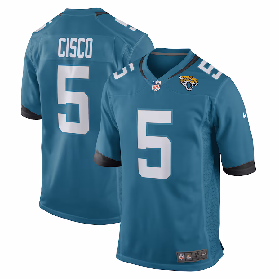 Men's Jacksonville Jaguars Andre Cisco Nike Teal Game Player Jersey - Ujersey NFL Shop