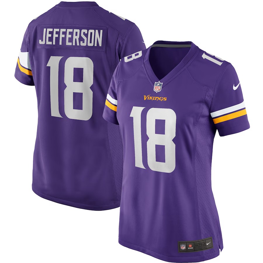 Women's Minnesota Vikings Justin Jefferson Nike Purple Player Game Jersey - Ujersey NFL Shop