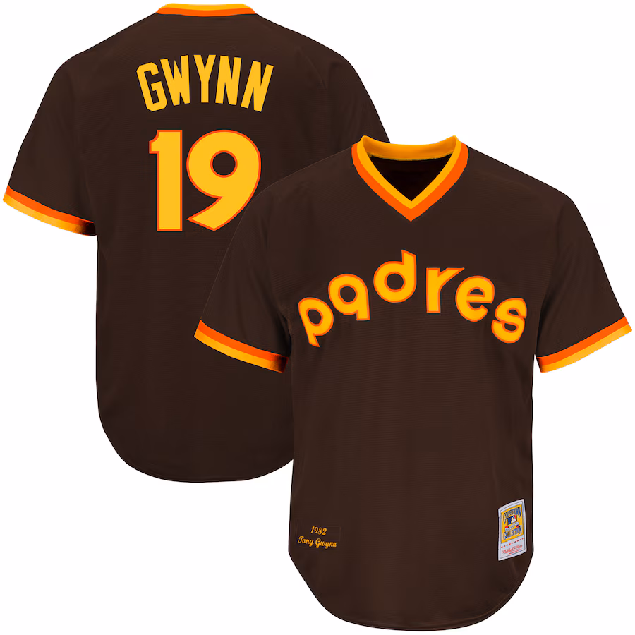 Men's San Diego Padres Tony Gwynn Mitchell & Ness Brown Authentic Jersey - Ujersey NFL Shop