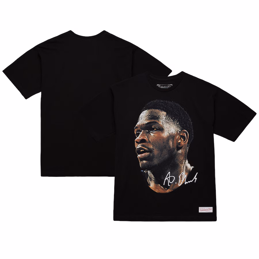 Unisex NBA Anthony Edwards Mitchell & Ness Black Real Big Face Player T-Shirt - Ujersey