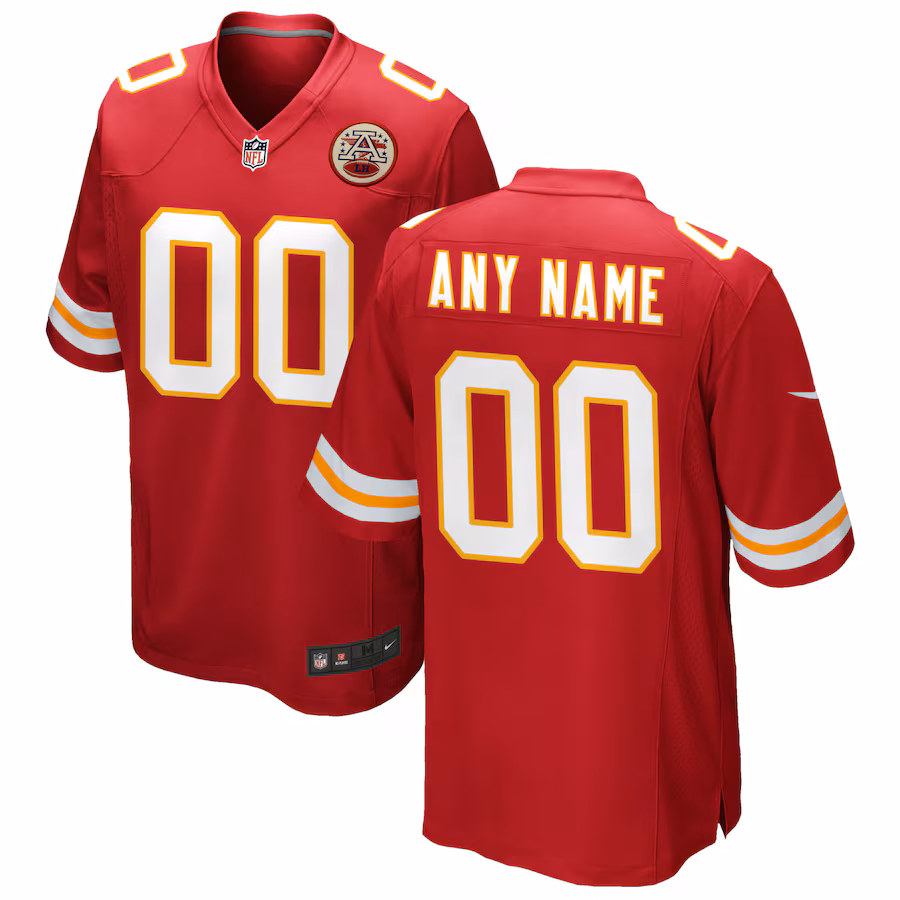 Men's Kansas City Chiefs Nike Red Custom Game Jersey - Ujersey NFL Shop