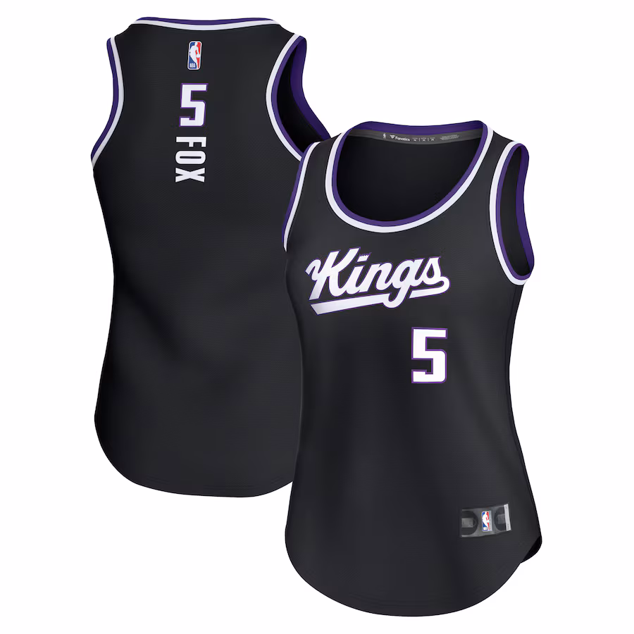 Women's Sacramento Kings De'Aaron Fox Fanatics Black Fast Break Player Jersey - Icon Edition - Ujersey NFL Shop