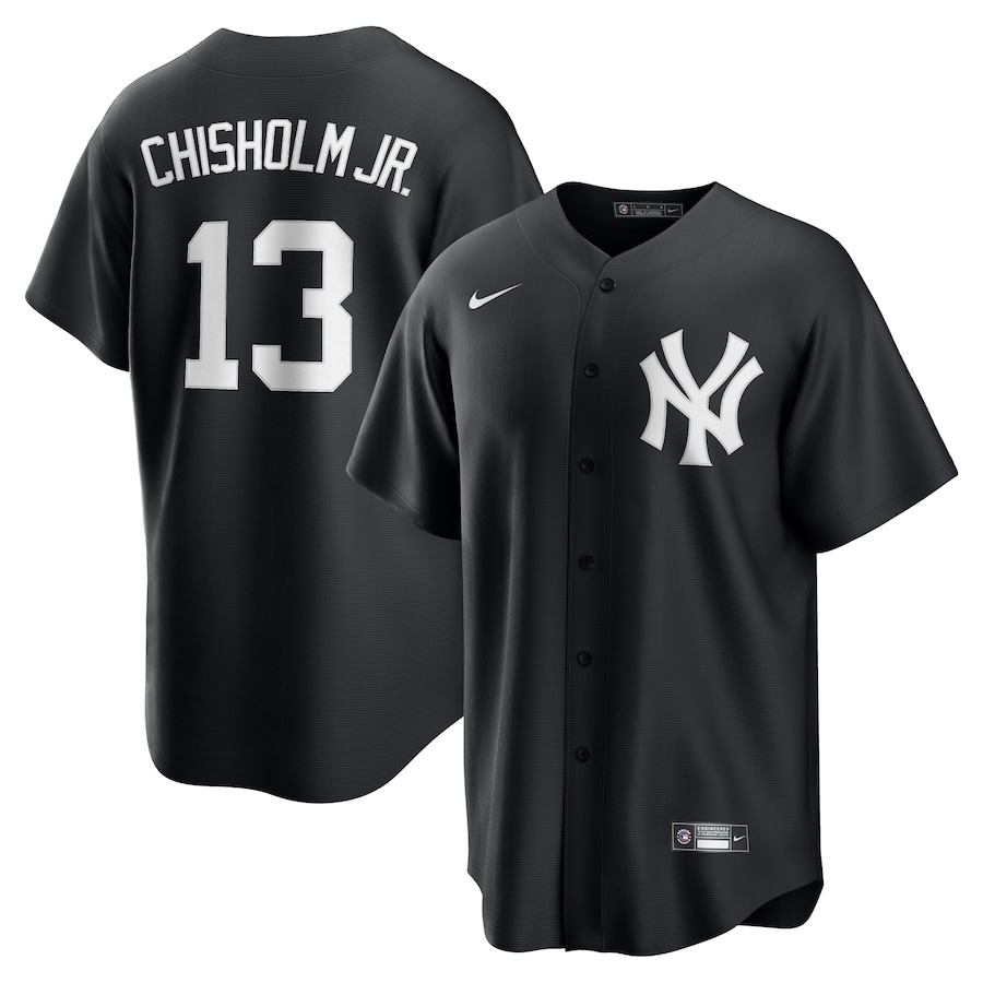 Men's New York Yankees Jazz Chisholm Jr. Nike Black Lights Out Replica Player Jersey - Ujersey