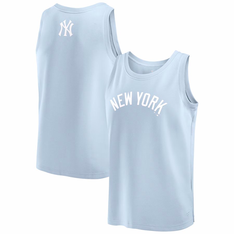 Men's New York Yankees Fanatics Light Blue Elements Tank Top - Ujersey