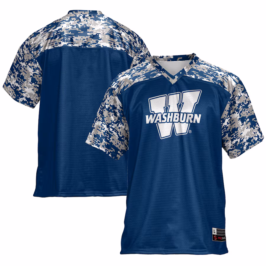 Men's GameDay Greats Blue Washburn Ichabods Football Jersey - Ujersey