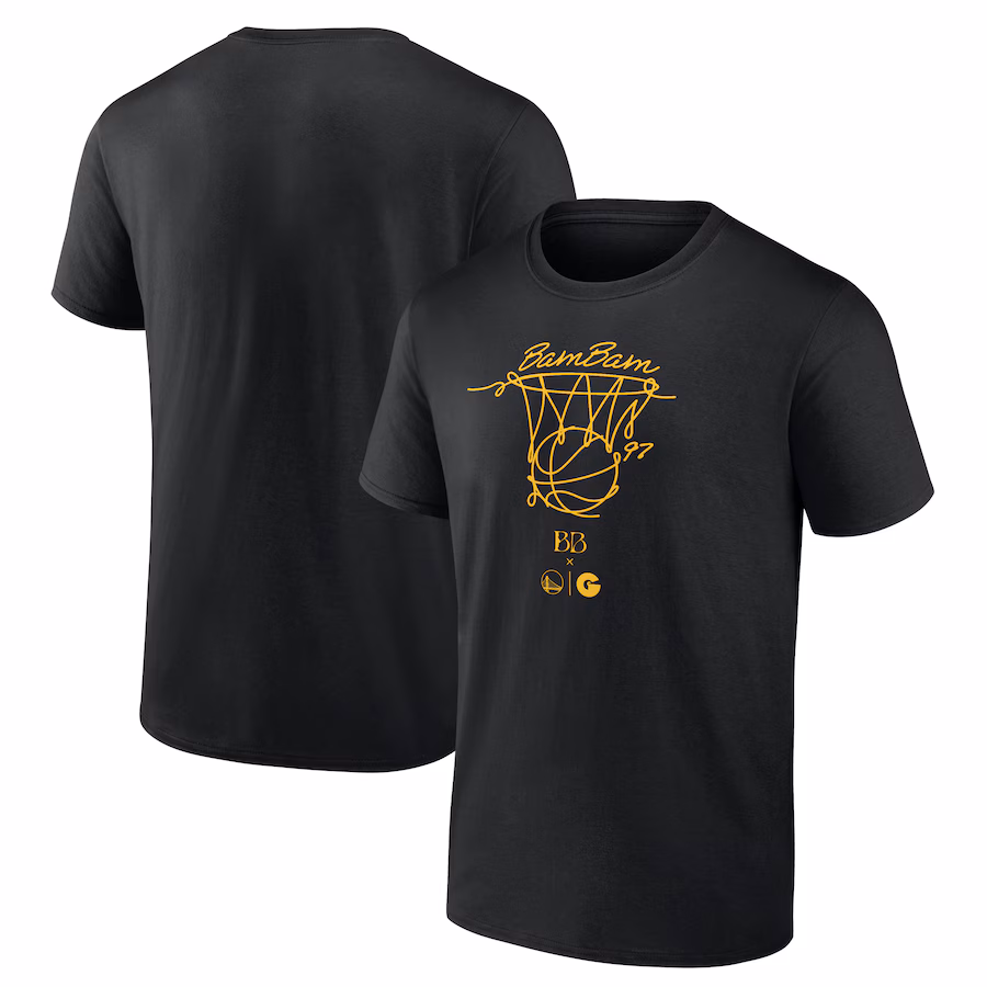 Men's Golden State Warriors  Black Bam Bam T-Shirt - Ujersey