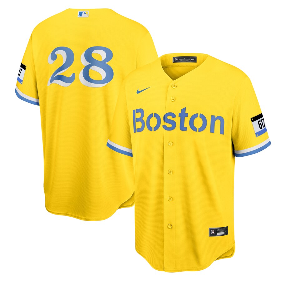 Men's Boston Red Sox J.D. Martinez Nike Gold City Connect Replica Player Jersey - Ujersey NFL Shop